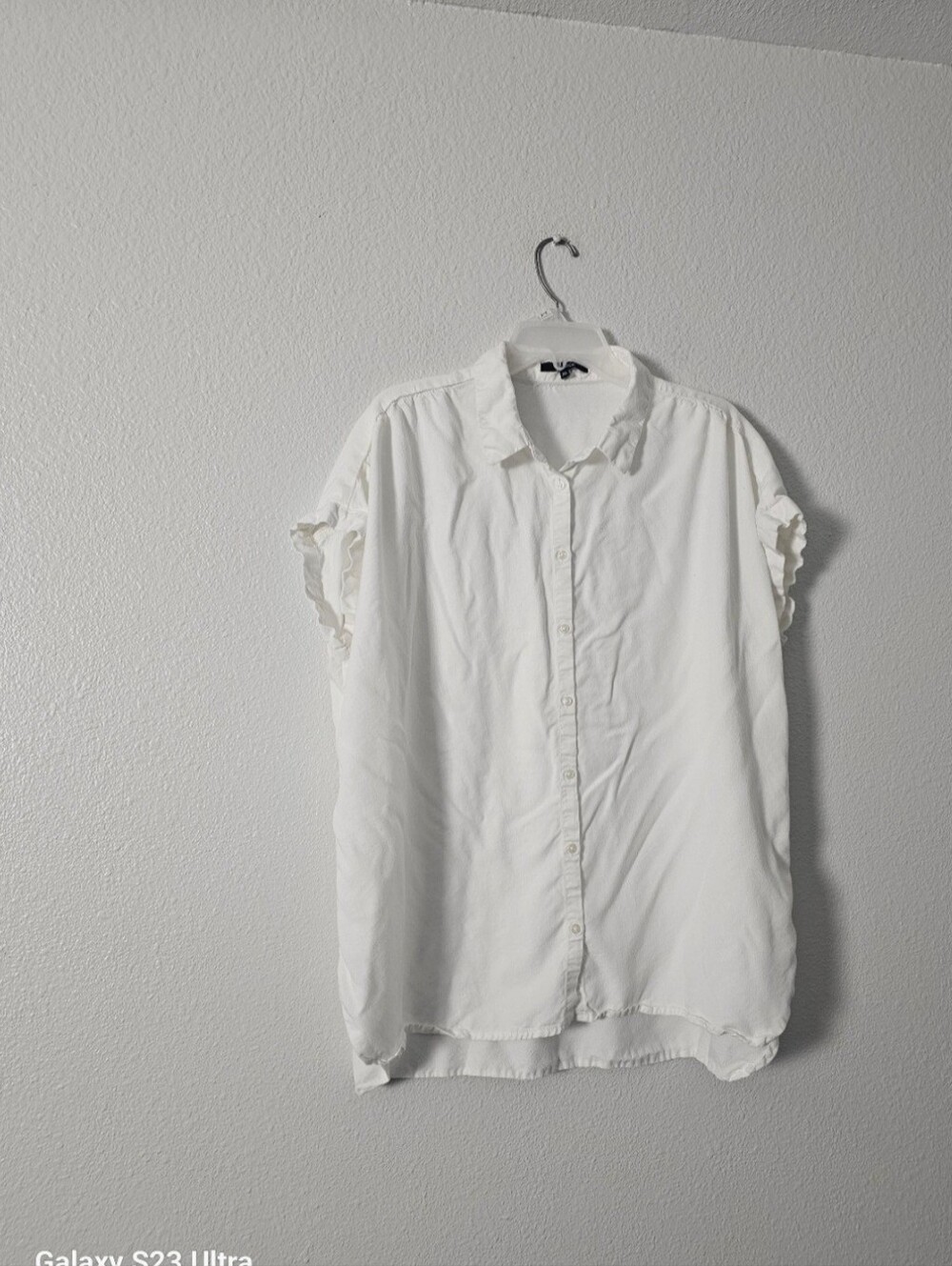 Quince White Button-Down Short-Sleeve Shirt Sz XL